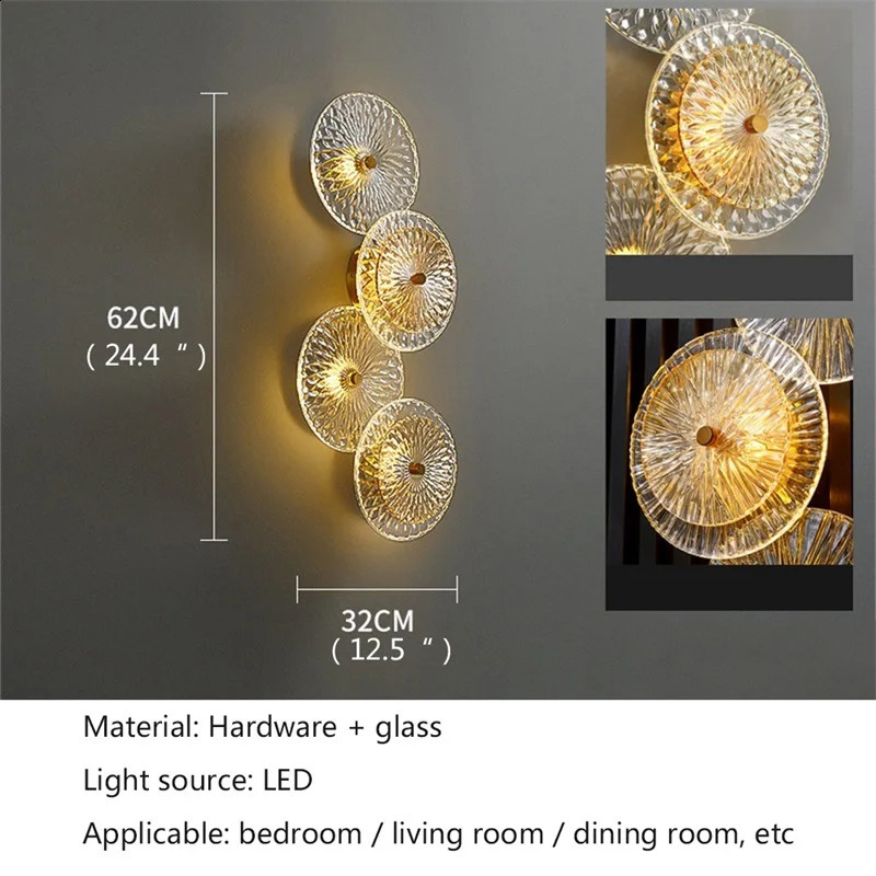 Постмодернистская светодиодная настенная лампа Sconce Nordic Luxury Creative Glass Design Sconcess High