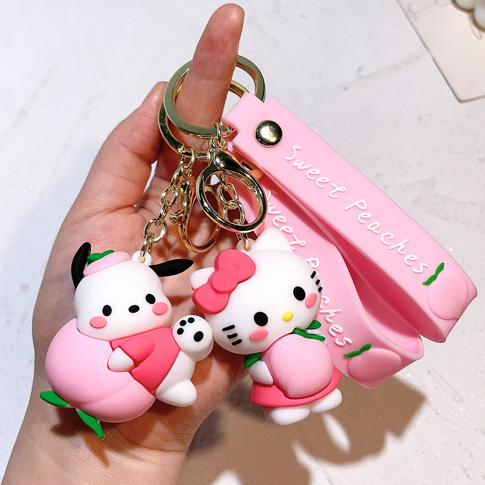 Fashion Cartoon Movie Character Keychain Rubber And Key Ring For Backpack Jewelry Keychain 083644