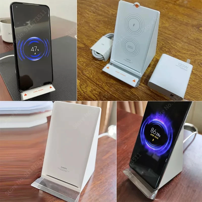 Chargers Original Xiaomi 80W Wireless Fast Charger är lämplig för iPhone 12 Xiaomi 11Pro Ultra Samsung 120W laddare 6A -kabel