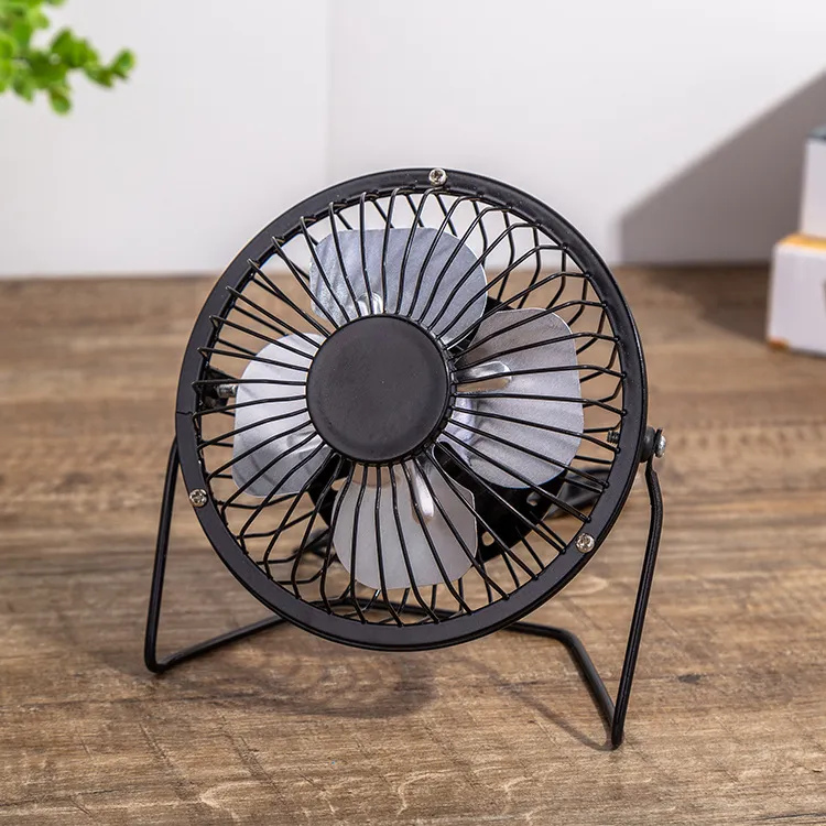 Mini Usb Fan Universal Home Office Car Portable Mini Fan Aluminum Small Desk USB 4 Blades Cooler Cooling Fan 4 Inch With Plug