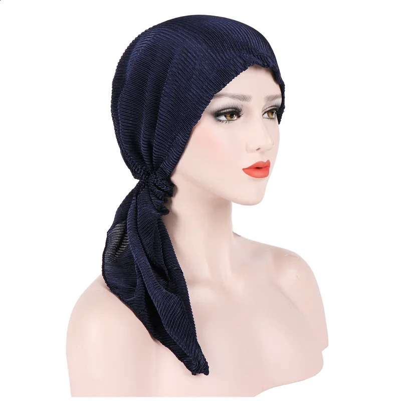 Мода мусульманская женщина внутренняя хиджабс шляпы с турбанной шляпой шляпы шапки для волос