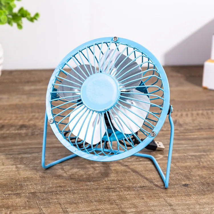 Mini Usb Fan Universal Home Office Car Portable Mini Fan Aluminum Small Desk USB 4 Blades Cooler Cooling Fan 4 Inch With Plug