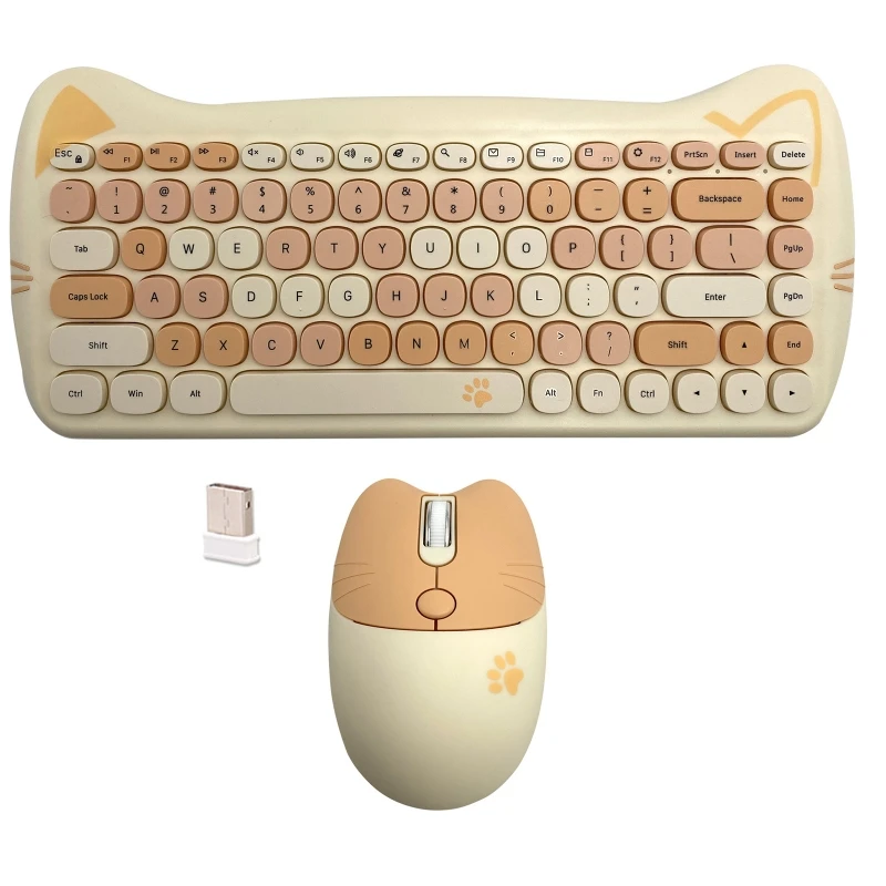 Combos 84 teclas de teclado sem fio mouse combin