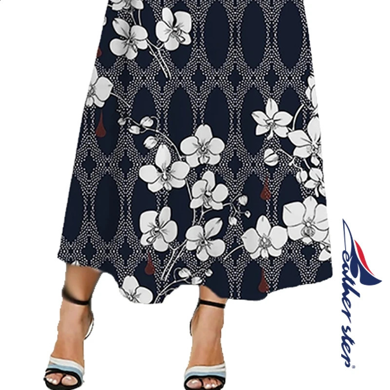 Dames zomerjurk voor vrouwen boho casual vintage elegante kanten plus size bloemenprint katoen lang met pocket 240326