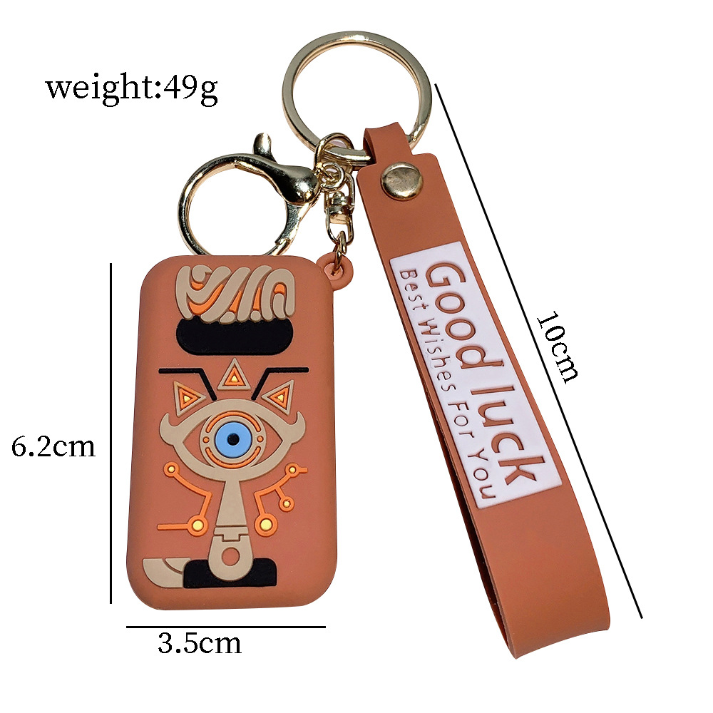 Fashion Cartoon Movie Character KeyChain Rubber and Key Ring för ryggsäcksmycken Nyckelring 083641