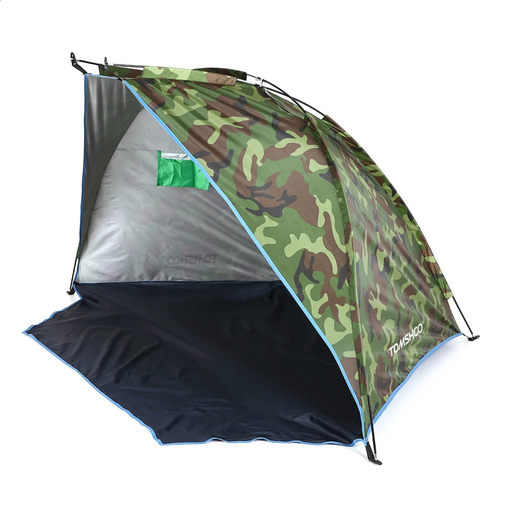 2 Personen Camping -Zelt einschicht im Freien Zelt Anti -UV -Strandzelte Sonnenunterkünfte Markisen -Marke für Fischerei Picknicktpark 240329