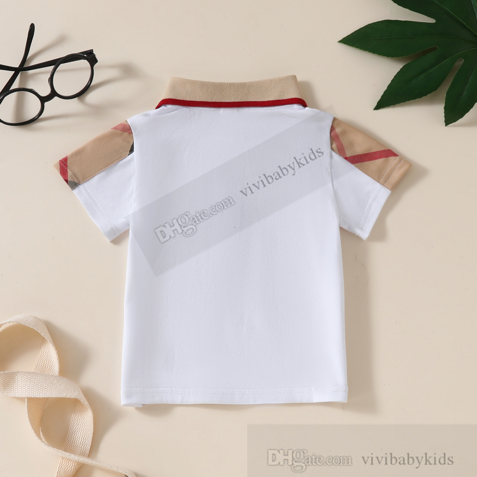 Moda dos meninos xadrez xadrez de manga curta pós inspumdler crianças algodão tops casuais 2024 verão crianças gravata borboleta tees s1298