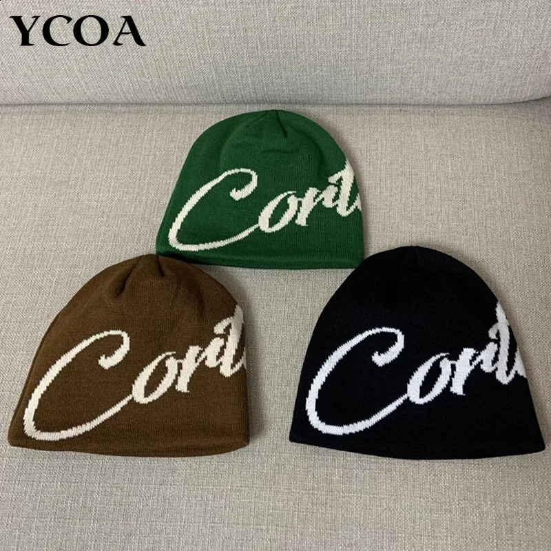 Hip Hop Beanie Women Hat Hat inverno Cappelli maglieria uomini Kpop y2k streetwear caldo harajuku pullover coreano moda jacquard unisex 240326