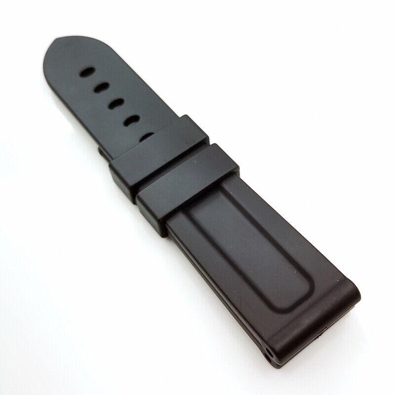 24mm / 22mm 115/75mm Luxury and High Quality Length Rubber Band Strap for PAM PAM111 Wirstwatch