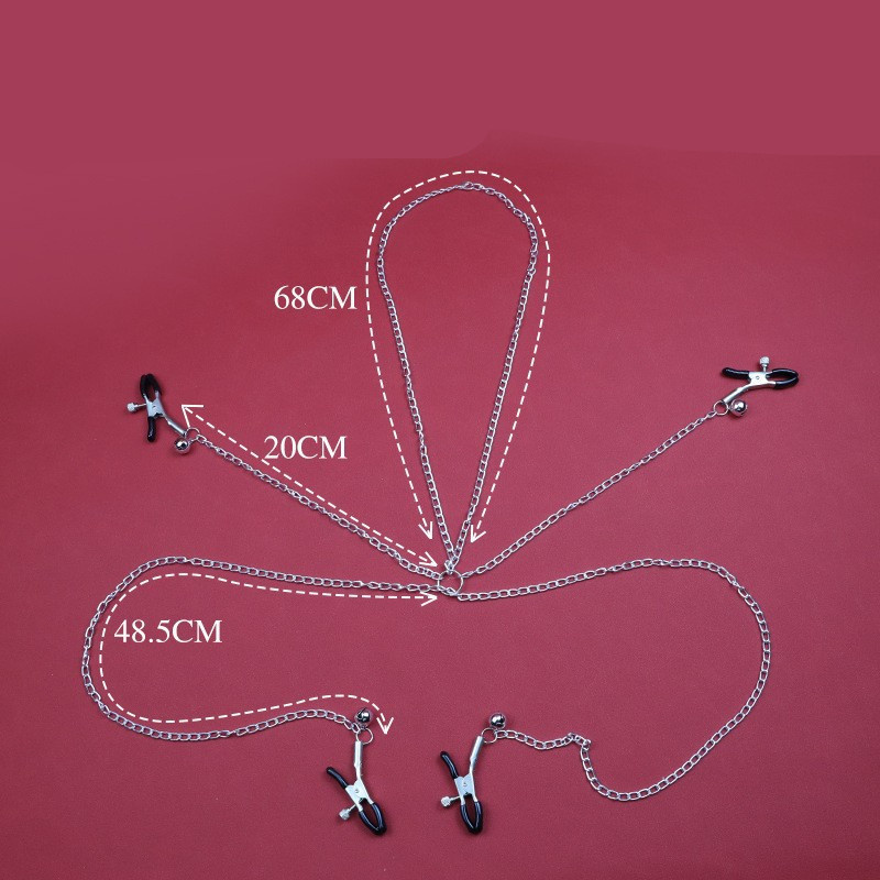 BDSM Collar Slave Metal Female Breast Nipples Clamps Labia Clips Bondage Slave Fetish Erotic Sex Products Flirting Toys For Women
