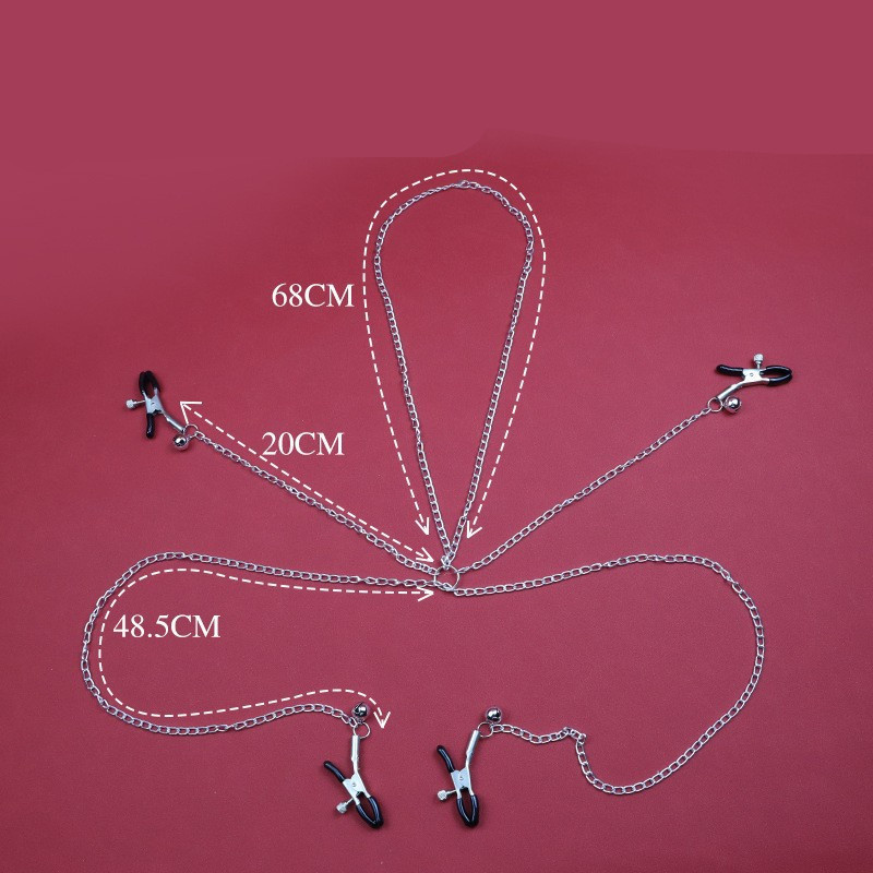 BDSM Collar Slave Metal Capezzoli del seno femmina Clamps Clips Clips Bondage Slave Fetish Erotic Sex Products Flirting Toys for Women