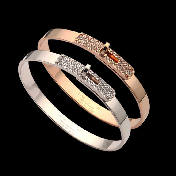 H Bracelet H Lettre Rotary Boucle semi-diamant Bracelet Yajin Bracelet en diamant pour femmes