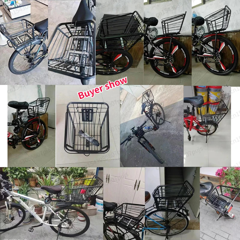 Panier à vélo Panier à vélo de vélo de vélo de vélo de vélo de gaz à bagages à bagages de stockage de cargaison de carabure de la queue de la queue