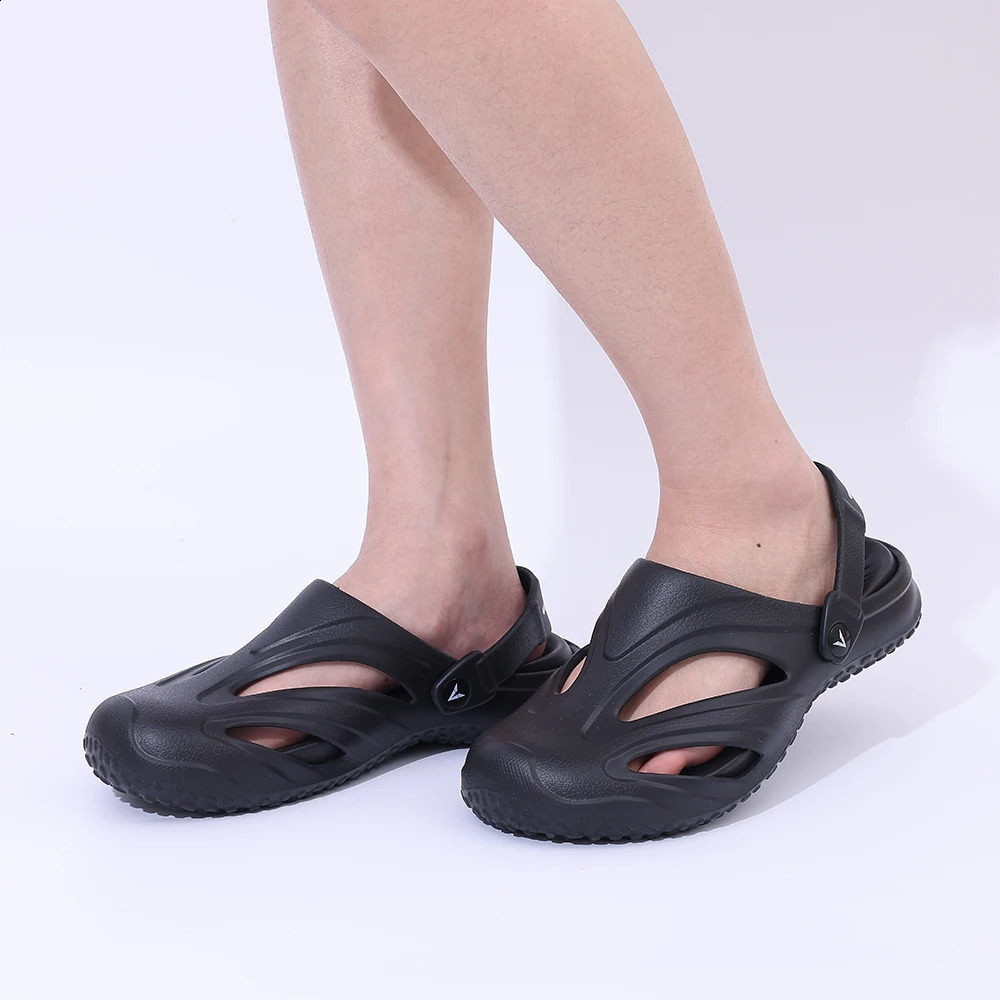 Kidmi Summer Holes Mens Flat Sandals Fashion Men Clogs With Arch Support Glides Eva Beach Cloud Slippers Duschskor 240328