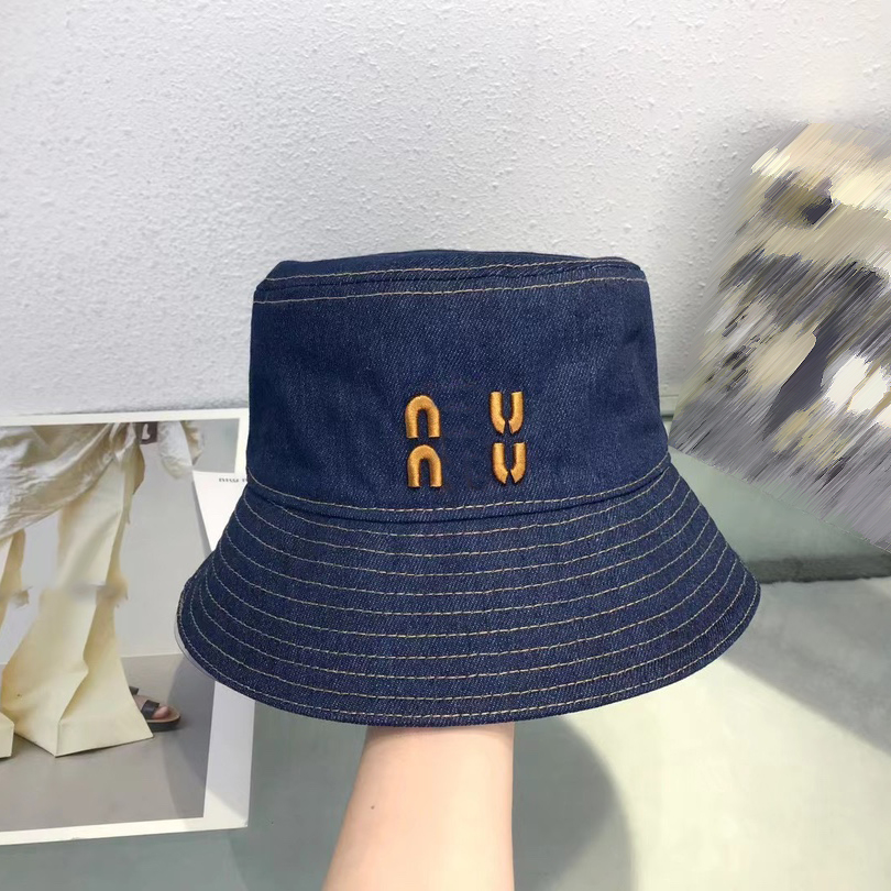 여성 야구 모자 럭셔리 자수 브랜드 MI 캡 디자이너 버킷 모자를위한 패션 스트리트 데님 모자 비니 카퀴 트 야외 스포츠