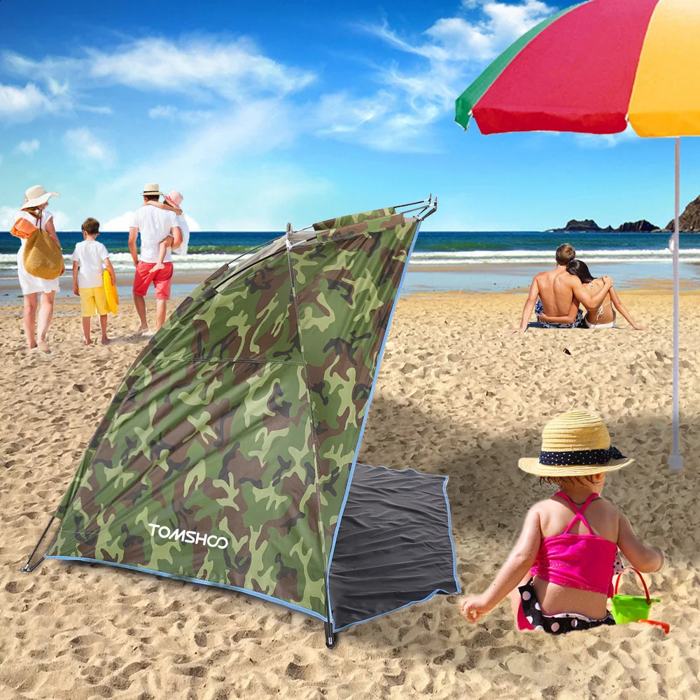 2 pessoas tenda de acampamento de camada única tenda externa anti -UV Beach tendas abrigos de sol Twning Shade para pescar parque de piquenique 240329