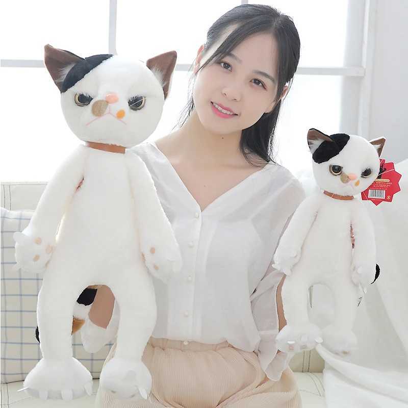 FILME TV PLUSH Toy 40/60cm recheado gatos infelizes brinquedos de pelúcia Japão risque gatinho peluche pata nítida neko mole crianças crianças novos presentes apaziguar sono 240407