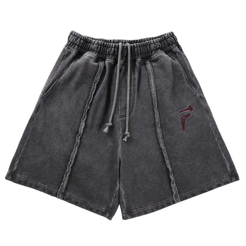 Heren shorts zwaargewicht thug club vintage shorts 1 1 dikke stof zomers shorts heren heren dames losse casual premium rijbroek J240402