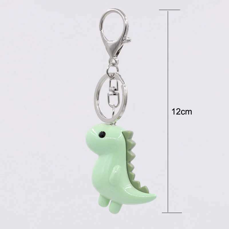 Keychains Lanyards VONNOR Cute Cartoon Dinosaur Keychain Accessories High Quality Acrylic Animal Pendant Ring Jewelry Gifts Q240403