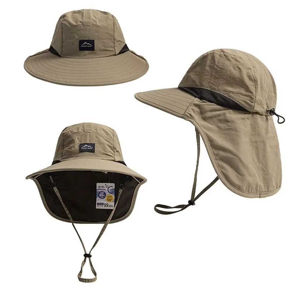 Chapeaux à bord large pêcheur de seau de seau Nouveau séchage rapide Panama Sun Shade Suncreen Q240403