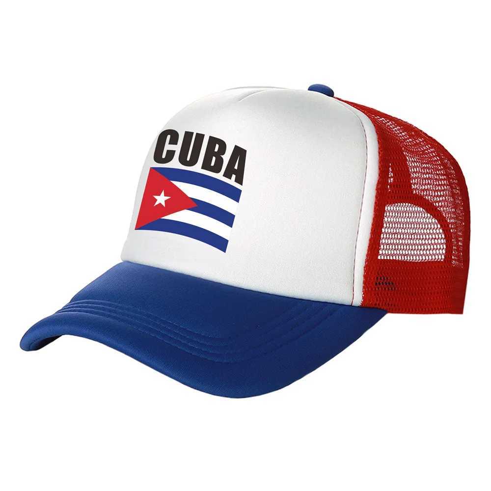 Kogelcaps Cuban Truck Hat Mens Cool Flag Baseball zomer neutraal mesh Q240403