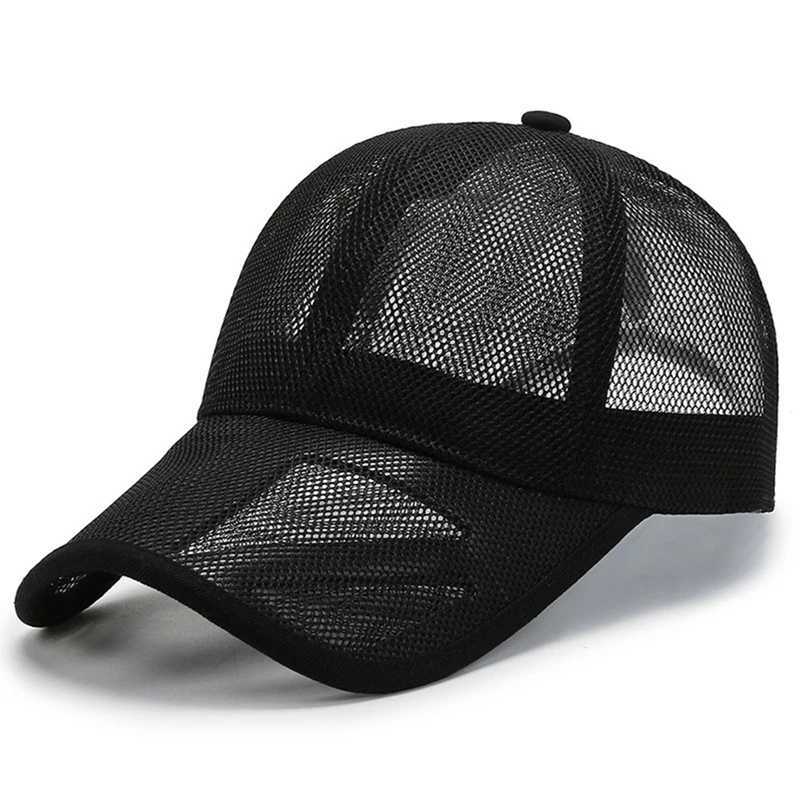 Ball Caps Mens 2023 Été Tous le chapeau de baseball net Séchage rapide refroidissement Protection solaire Randonnée Golf Running Alivable Bouton Q240403