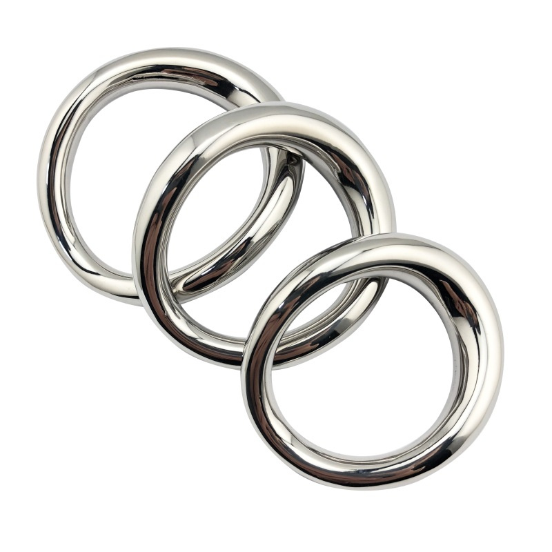 Penis de aço inoxidável Penis Cock Ring Set Man Metal Metal grande atraso ejaculação Penis de anel de anel de bola ereção masculina brinquedos sexuais gays produtos adultos