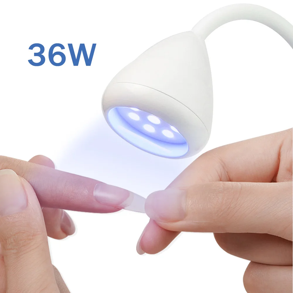 Dresses Mini Nail Lamp Dryer Portable Rechargeable Uv Led Light for Drying Gel Nail Polish Glue Desk Lamp for Nails Manicure 36w Usb