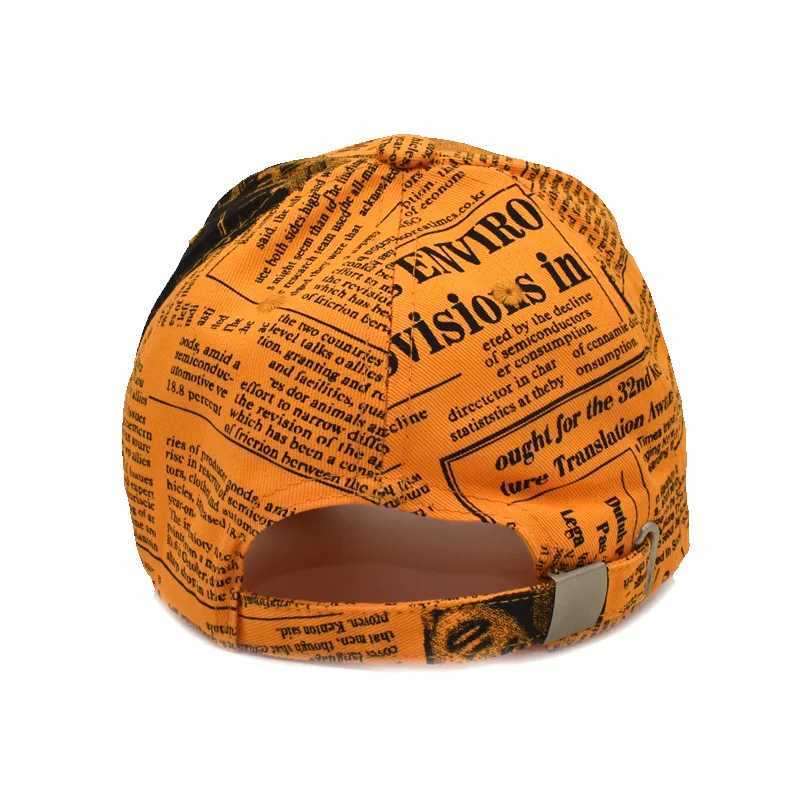 Ball Caps Retro Days Pattern Mens Baseball Cappello da donna Giallo Graffiti Hip Hop Hop Gorilla Hombre Chapeau Q240403