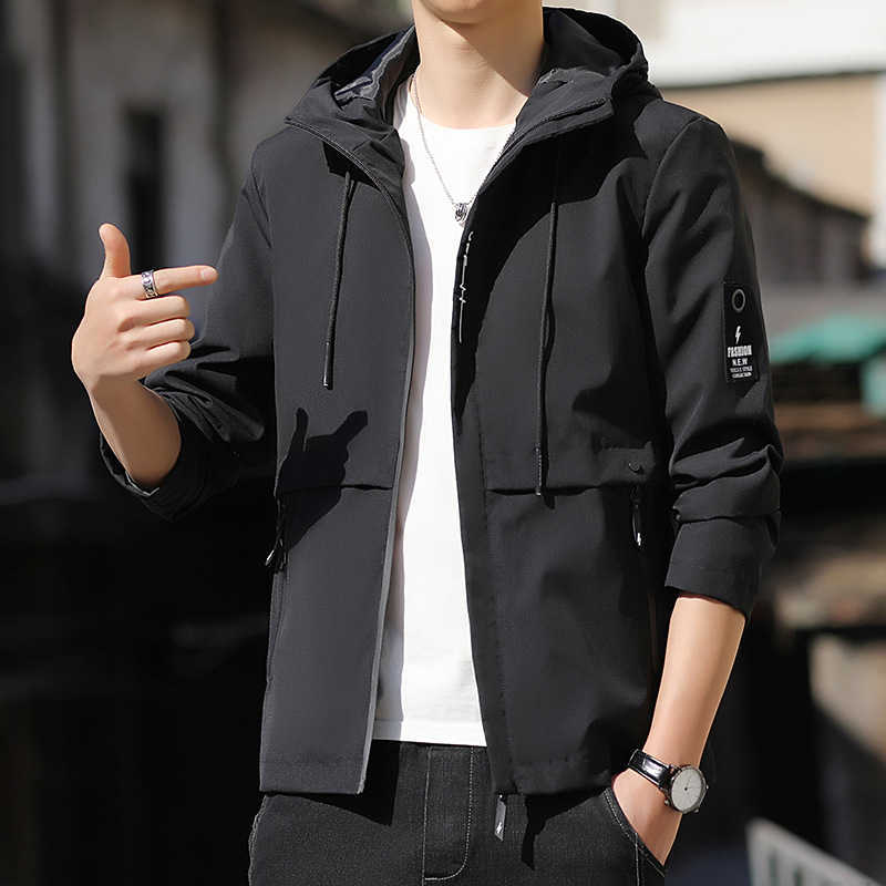 Version Slim Fit Casual Jacket Automne Thin Trench Coat Baseball