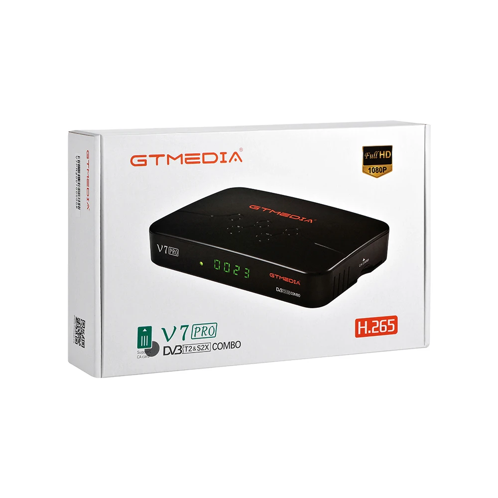 Alıcılar GTMedia V7 Pro Combo DVBT2 DVBS2 Uydu Alıcı H.265 Powervu Biss Key CCAM Newam YouTube USB WiFi 1080p V7 Plus