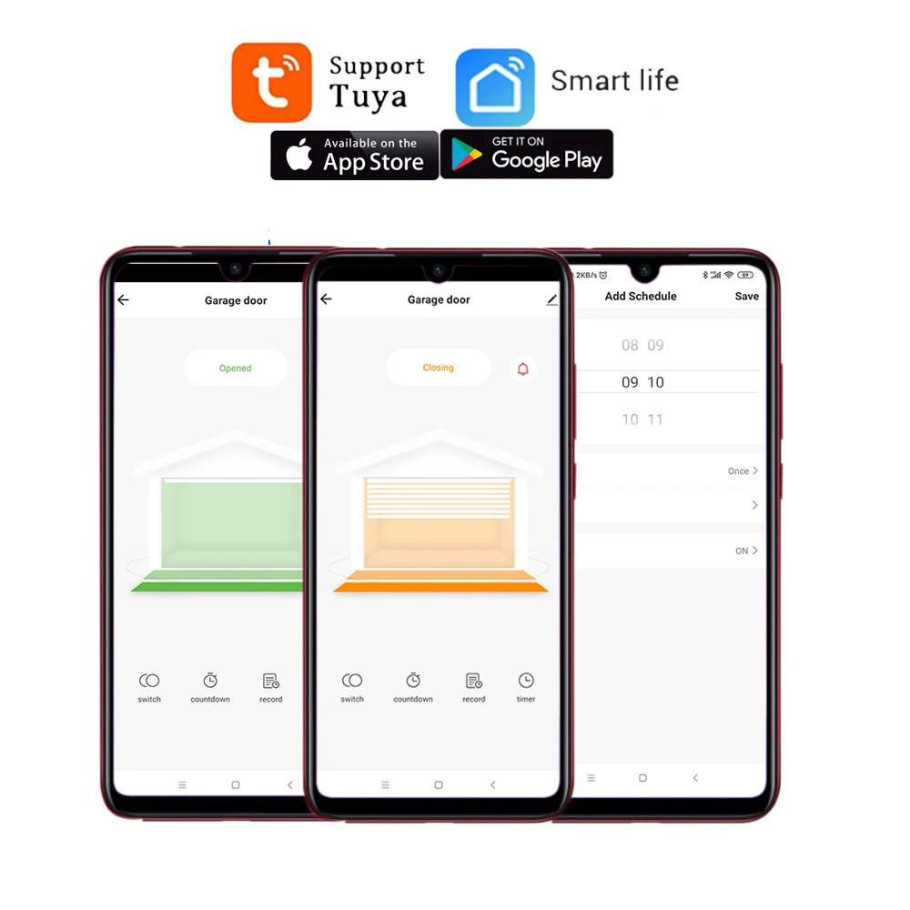Control 2022 Новая Tuya 433MHz Дистанционное управление открытием гаража Wi -Fi RF Switch Wireless Work с Google Home Home Alexa Voice Control