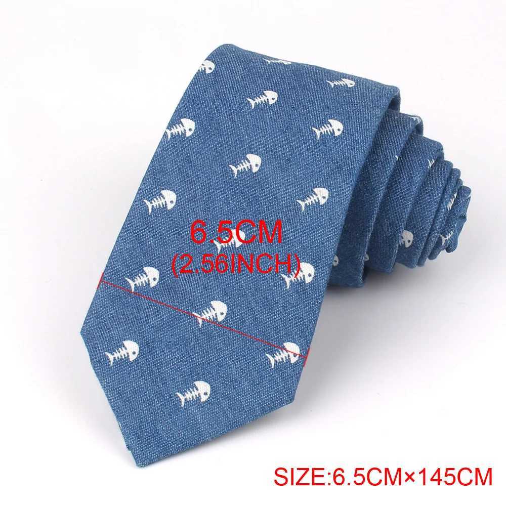 Clats de cou Nouveaux jeans liens pour hommes Skinny Men Tie à cou pour le mariage Business Casual Print Neckties Denim Costumes Slim Neck Ties Gravatas 240407