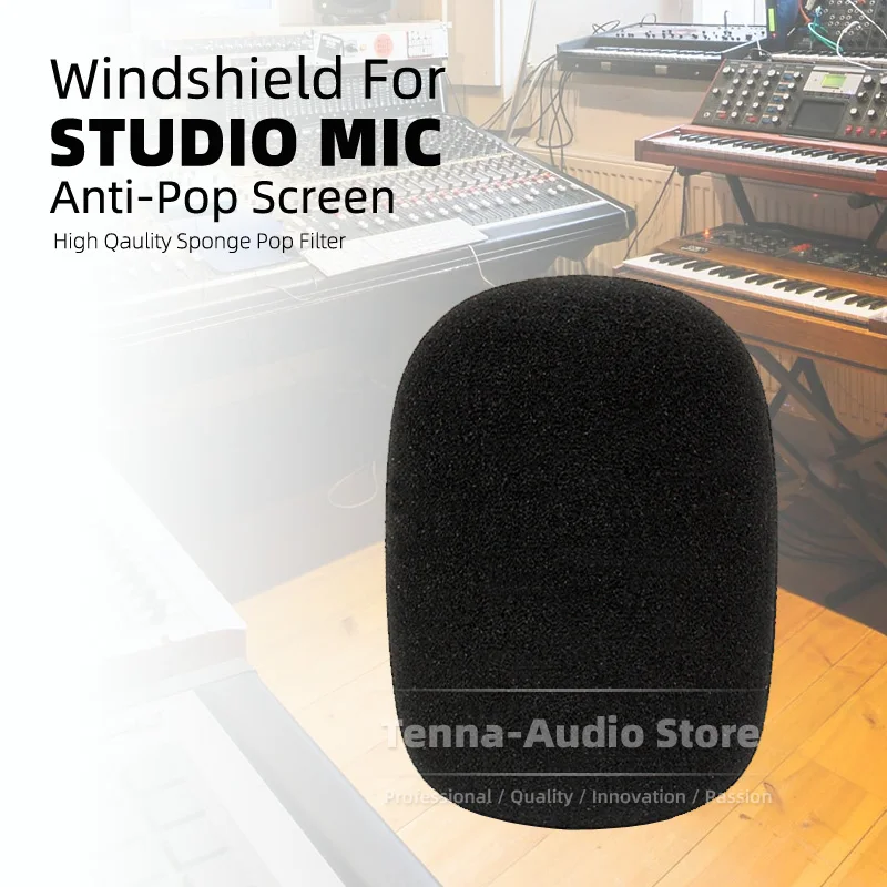 Tillbehör vindrutan svamp mic täcker vindtät skum för Scarlett Studio CM25 cm 25 Focusrite Microphone Anti Noise Pop Filter Windshield