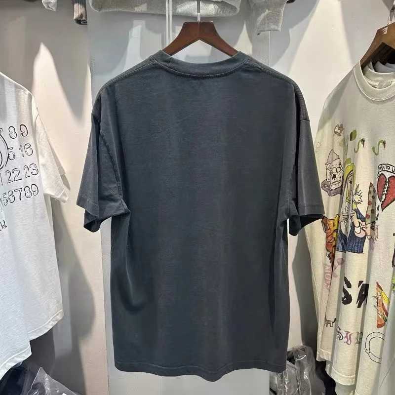 Męskie koszulki erd Malowanie olejny Wzór koszulki Męskie damskie umyte koszulka w stylu vintage Najlepsza jakość Summer Lose Casual Tops J240402