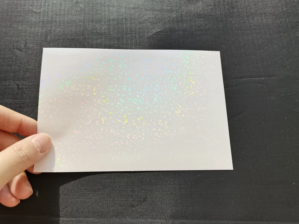 Paper 210 x 297 MM Holographic Sand Foil Adhesive Tape Back Hot Stamping On Paper 50 Sheets DIY Package Color Card