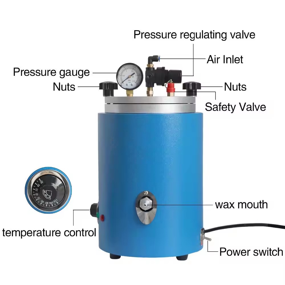 Equipamento de fundição de jóias de alta qualidade Mini portátil de injetor de cera portátil Máquina de injeção de cera para ferramentas de jóias