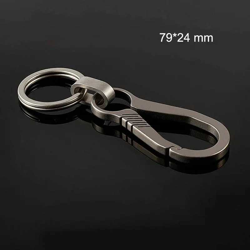 Keychains Lanyards Nouveau Top Titanium Alloy Key Chain Mini Ouvre-sac à dos boucle élastique de presse de la voiture Elastique Meilleur cadeau