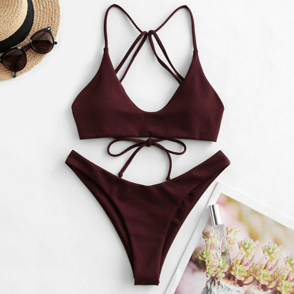 Designer Bikini Set Fashion Women's Swimsuit Sexy Simple Strap Biquini Set Casual Dunne Slim Beachwear Summer Beach Wear Bikini