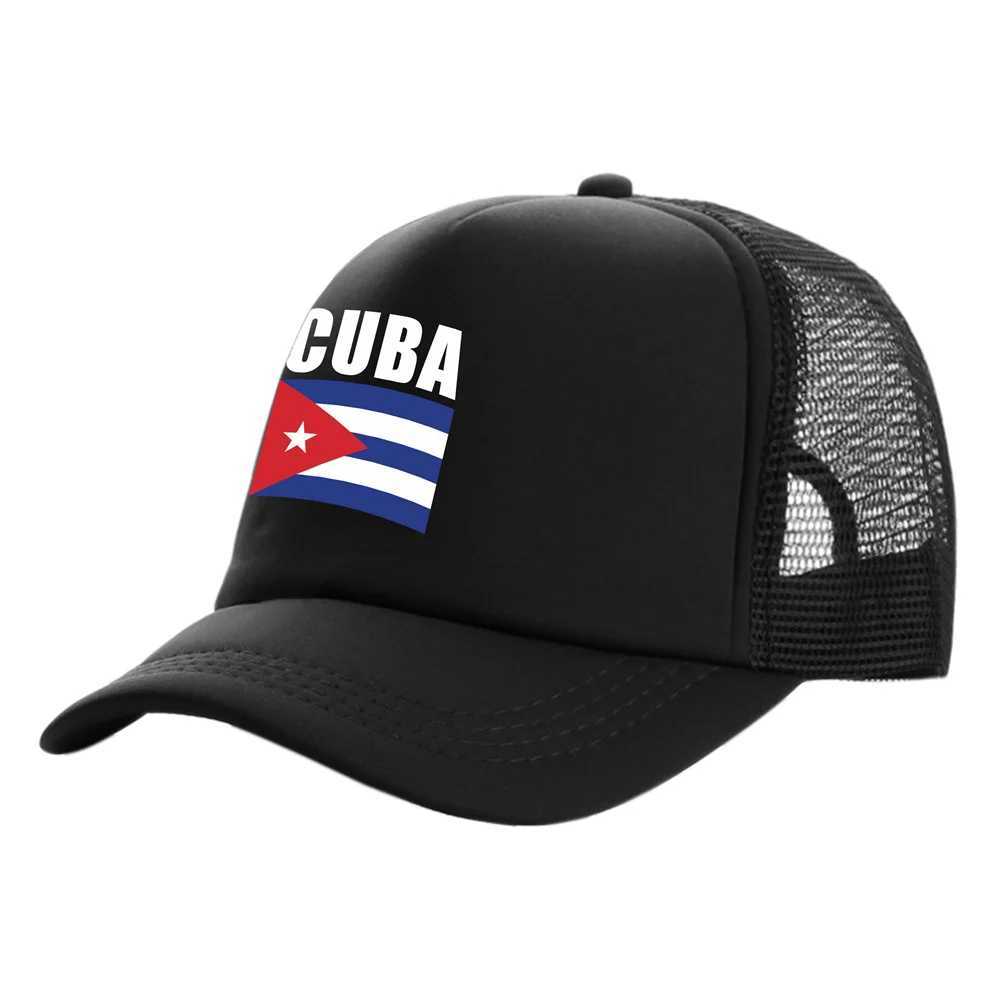 Ball Caps Cuban Truck Hat Mens Cool Flag Baseball Summer Neutral Mesh Q240403