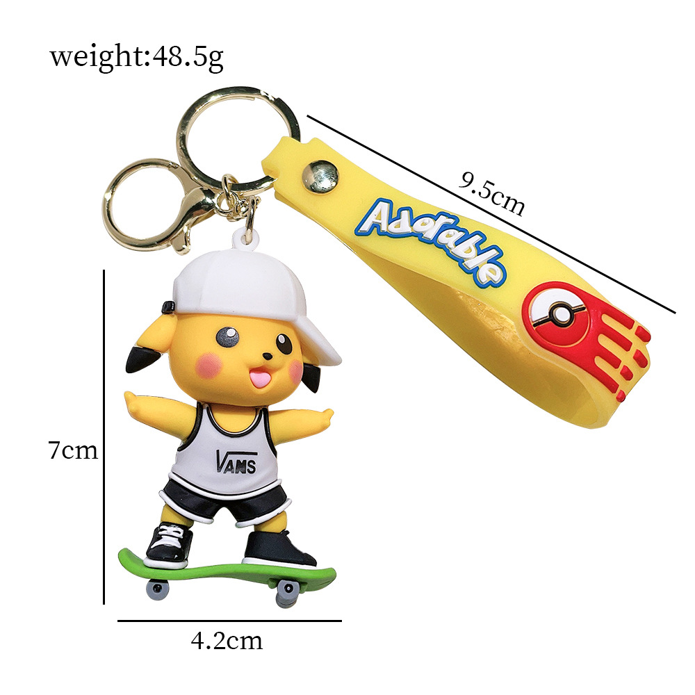 Fashion Cartoon Movie Character Keychain Rubber And Key Ring For Backpack Jewelry Keychain 083711