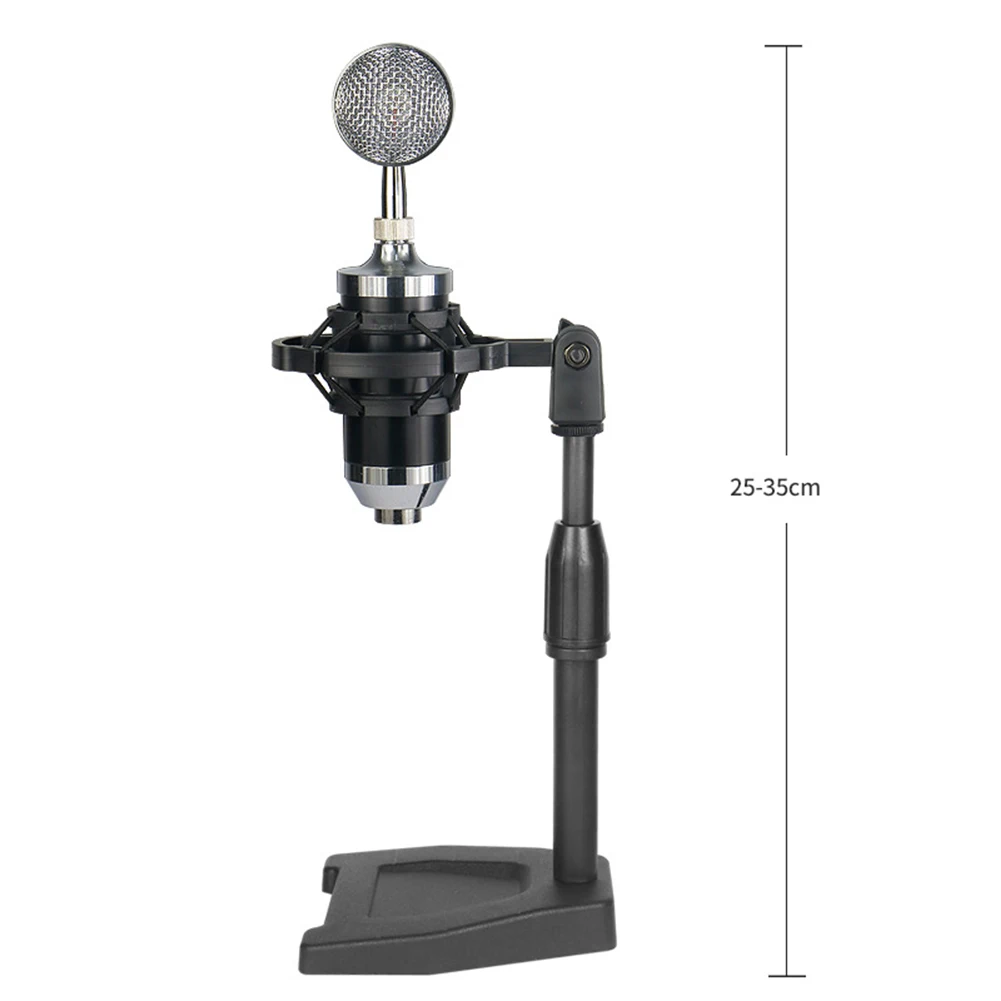 Stand Mini Portable Mic Stand Justerbar höjd Desktop Condenser Microphone Stand Holder With Plastic Base Mic Clip