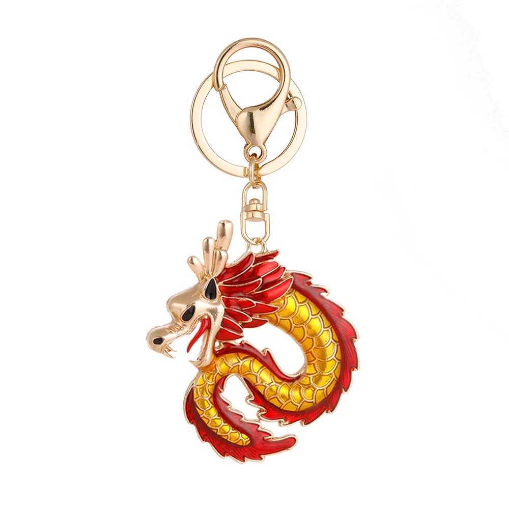 Keychains Lanyards Handbag accessories dragon keychain beautiful gift car pendant Q240403