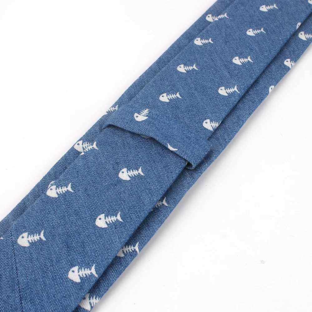 Clats de cou Nouveaux jeans liens pour hommes Skinny Men Tie à cou pour le mariage Business Casual Print Neckties Denim Costumes Slim Neck Ties Gravatas 240407