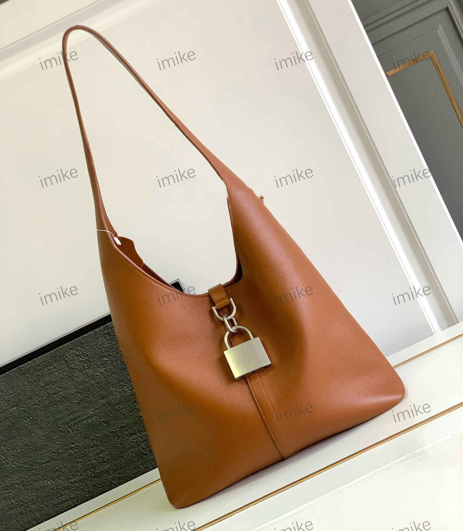 Designer bag bucket bag Locker bag grain texture leather bag women's bag