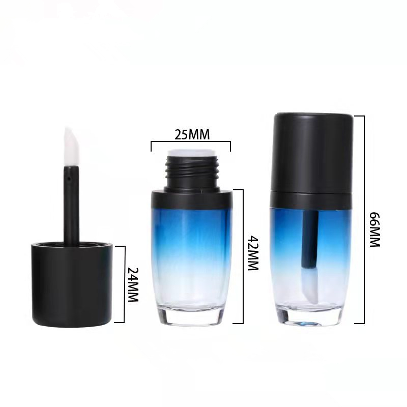 8 ml ronde blauwe transparante lege lipglazuur buis lip gloss container cosmetica verpakking