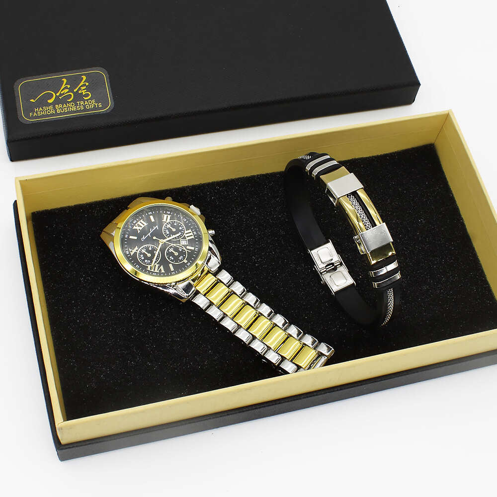 Casal Wristwatch Diamond Bracelet Box Casal Watch Set para homens e mulheres