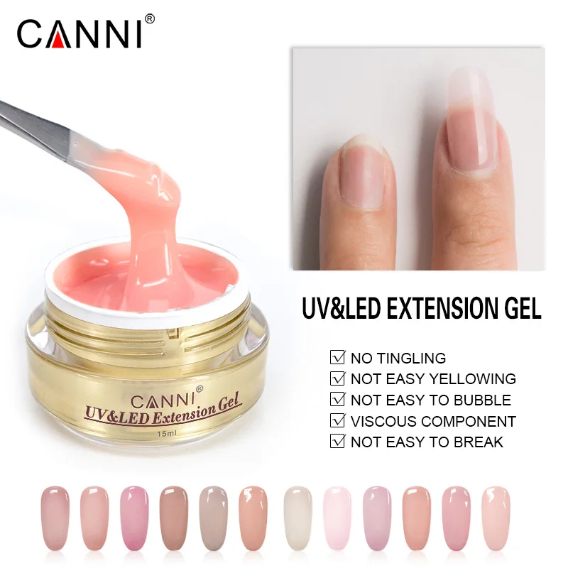 Analyzer Canni Wholesale Extension Gel Thinner Camouflage Jelly Nail Sculpture Gel Transparent Clear Nail Manicure Function Gel