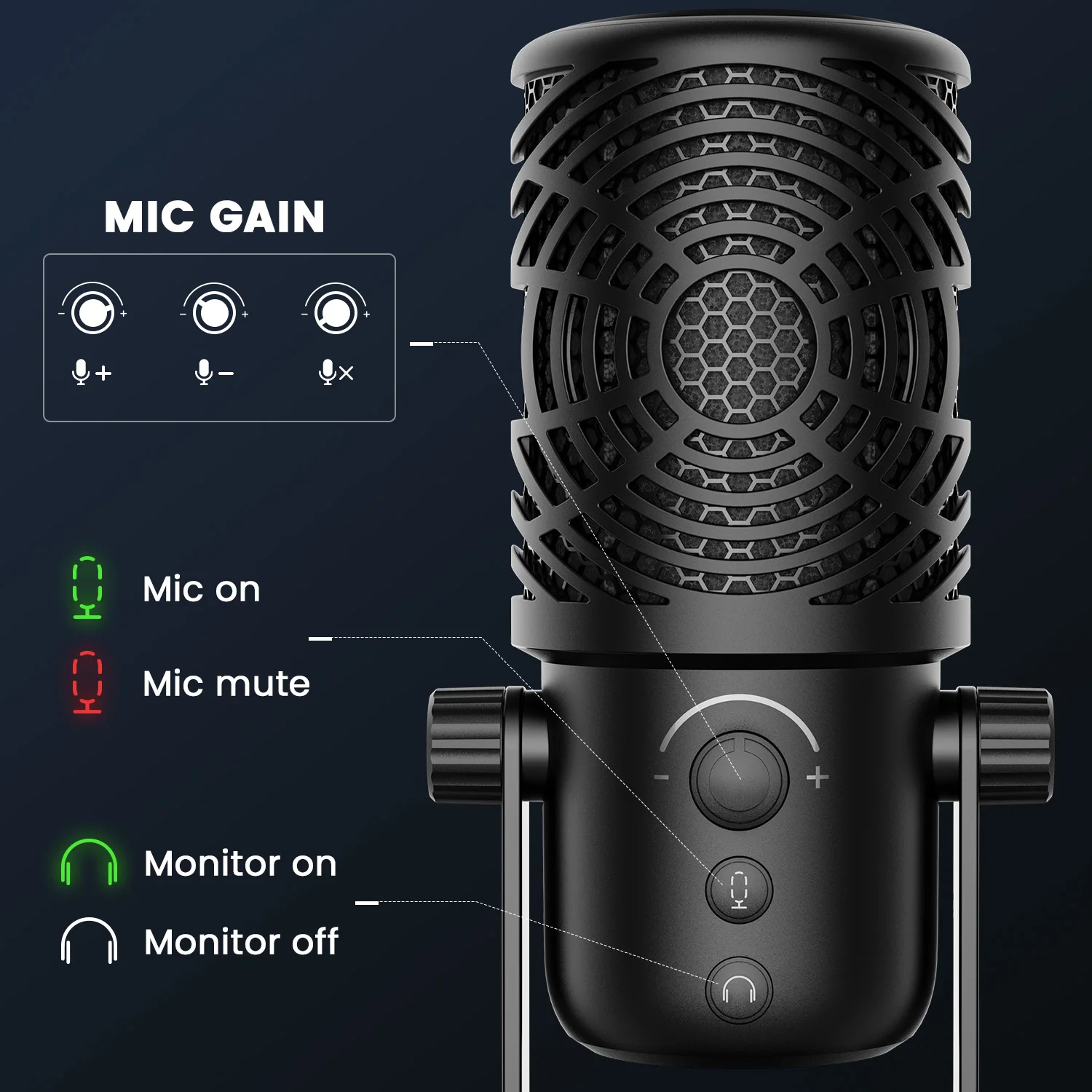 Microphones Oneodio FM1 USB Condenser Microphone Professional Studio DJ Recording Streaming Mic With Pop Filter For PC Laptop Gaming Youtube