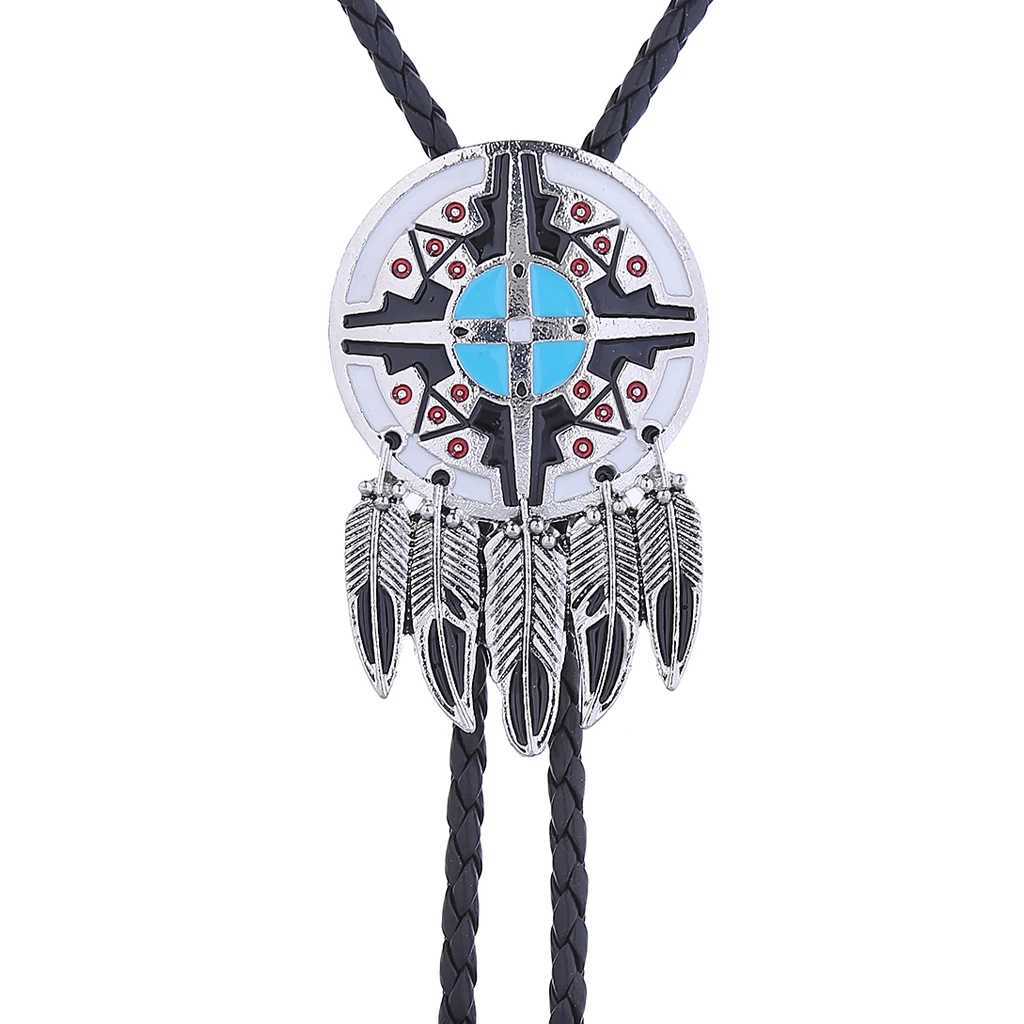 Боло связывает новую индийскую перо Тотем подвеска Eagle Bolo Tie 240407